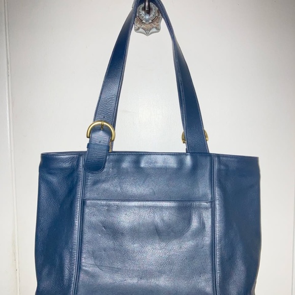 Coach Leather Large Tote. Waverly Style. Blue - Picture 1 of 6